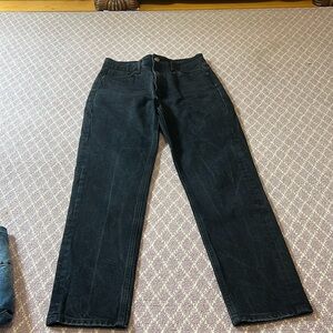 Zara black high rise straight leg Jean size 6